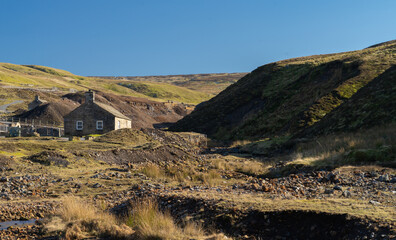 Landscape near Nenthead, Cumbria, UK, which was a lead mining area