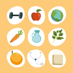 nine health day icons
