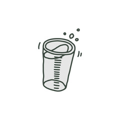 Measuring cup to measure food ingredients, sketch vector illustration isolated.