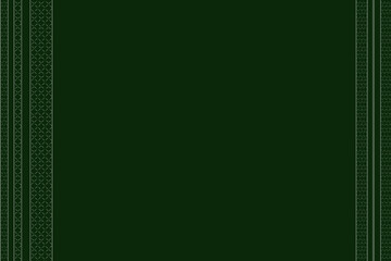 Contemporary applied art pattern design. Seam spaced embroidery pattern and simple style but modern and luxury. Block thai clothes design for print and female garments separate on green background. 