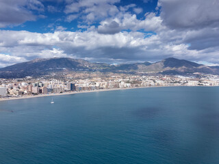Naklejka na ściany i meble aerial view of the cos de del sol coastline
