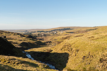 Landscape near Nenthead, Cumbria, UK, which was a lead mining area