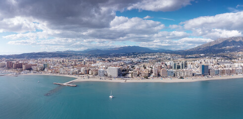 Obraz premium aerial view of the cos de del sol coastline