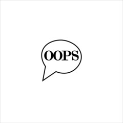 oops icon vector illustration symbol