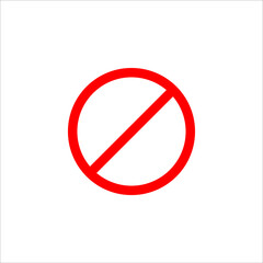 crossed out red circle icon vector illustration symbol