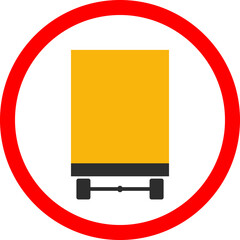 A sign prohibiting the transport of dangerous goods.