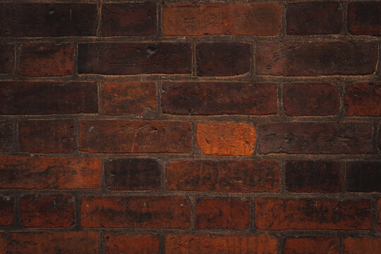 Dark brown antique brick wallpaper, found in Hamburg