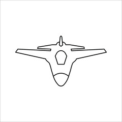 Fototapeta na wymiar Jet fighter icon. Vector illustration airplane isolated on white background. eps 10