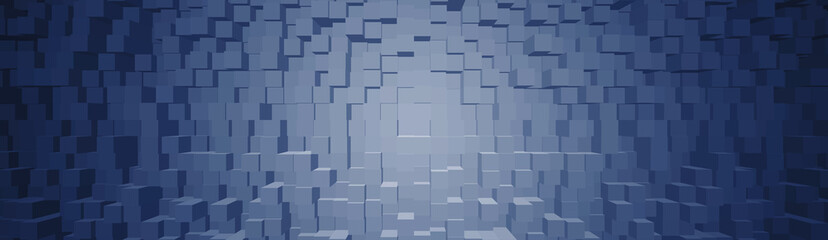 3d blue blocks pattern. abstract background