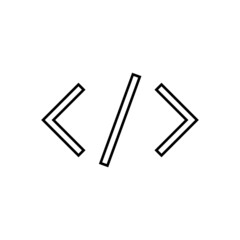 Code icon in line style