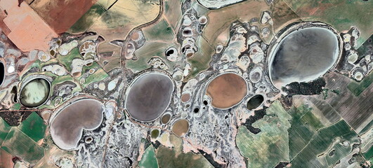 dystopian landscapes, abstract photography of the deserts of Africa from the air. aerial view of...