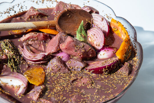 Pr&eacute;paration pour daube de b&oelig;uf.