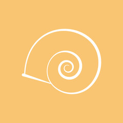 Snail shell icon vector. Snail shell logo.