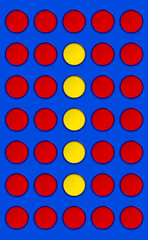 Connect Four Font Letter I