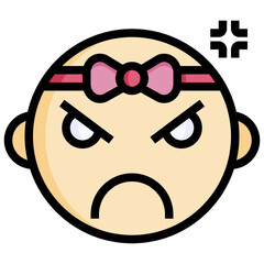 ANGRY filled outline icon,linear,outline,graphic,illustration