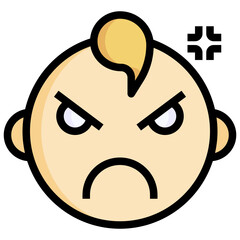ANGRY filled outline icon,linear,outline,graphic,illustration