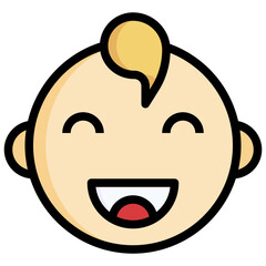 HAPPY filled outline icon,linear,outline,graphic,illustration