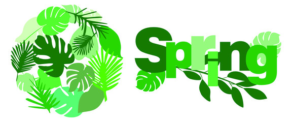 An abstract representation of Spring season on an isolated white background