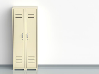 Metal lockers in the room