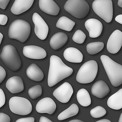 pebbles seamless pattern black and white close-up