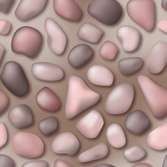 pebbles seamless pattern close-up