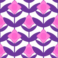 Simple floral seamless pattern with flowers for fabrics and cards and linens and kids and wrapping paper