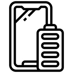 Obraz premium SMARTPHONE line icon,linear,outline,graphic,illustration