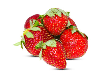 Fresh Strawberry fruit Isolated on the white background.
