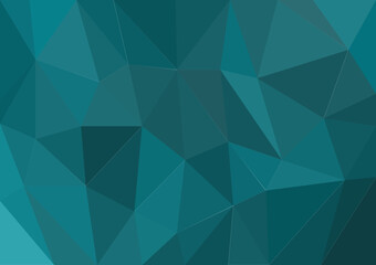 Ocean color theme of abstract low polygon background