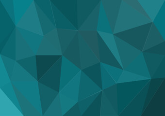 Fototapeta premium Ocean color theme of abstract low polygon background