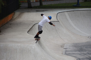 boy man skateboarder in action