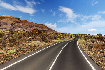 Highway in Canary island, Spain