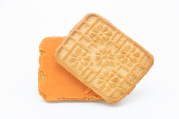 biscuit or cookies isolated on white background,