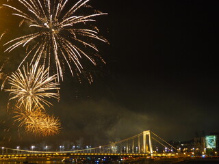 fireworks over the river