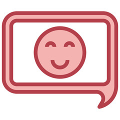 HAPPY red line icon,linear,outline,graphic,illustration