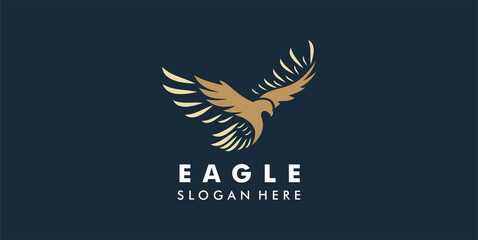 Flying Eagle Logo Design Vector, Creative design, Template, illustration
