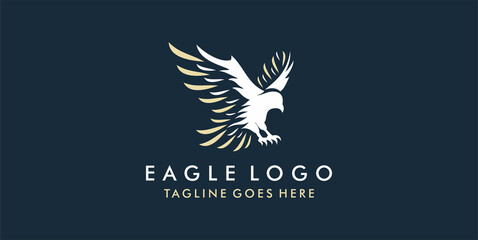 Flying Eagle Logo Design Vector, Creative design, Template, illustration