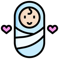 BABY BOY filled outline icon,linear,outline,graphic,illustration