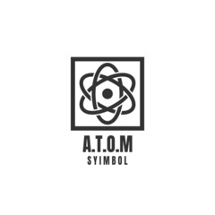 atom logo icon symbol vector design