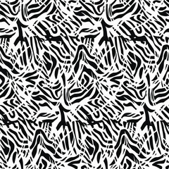 Monotone blue and grey of silhouette tropical foliage and fill in stripe leaves in colorful mood seamless pattern in vector for fashion fabric and all prints