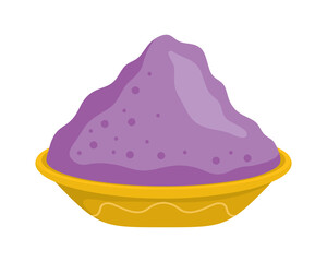 happy holi purple powder