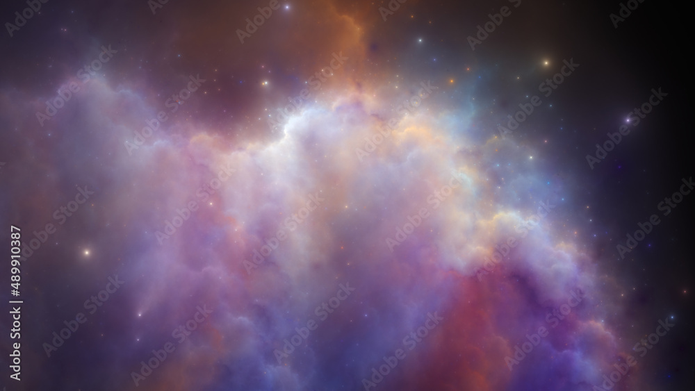 Wall mural heaven's array nebula - fictional nebula - great as backplate for sci-fi productions and gaming rela