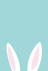 卯年　ウサギの耳　年賀状に使える　カード　コピースペース　イラスト　縦型