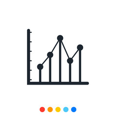 Icon business graph or chart diagram.