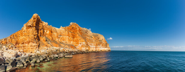 Klippen am Kap Kaliakra an der Schwarzmeerküste in bulgarien