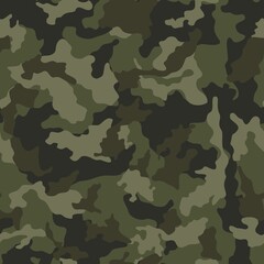 
Army military pattern camouflage, forest clothes texture, seamless modern vector background.