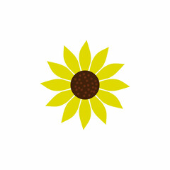 Sunflower icon design template illustration vector