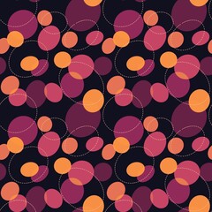 Seamless polka dots pattern for fabrics and textiles and packaging and gifts and cards and linens