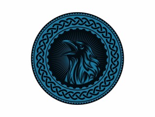 Viking Crow Emblem Illustration