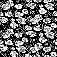 Monotone blue and grey of silhouette tropical foliage and fill in stripe leaves in colorful mood seamless pattern in vector for fashion fabric and all prints